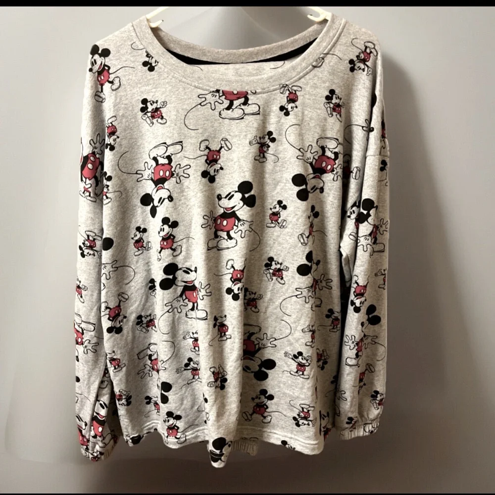 Disney WarnerBrothrs Rayon 2Pc Mickey Mouse LS Top  & Pocket Pant lounge Outfit - Picture 10 of 16